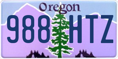 OR license plate 988HTZ