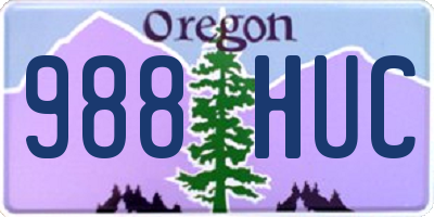 OR license plate 988HUC