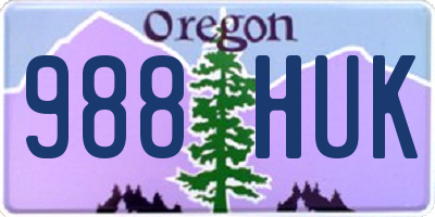 OR license plate 988HUK