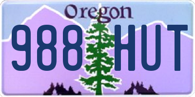OR license plate 988HUT
