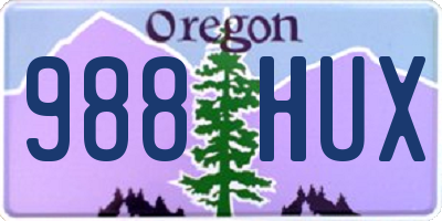 OR license plate 988HUX