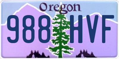 OR license plate 988HVF