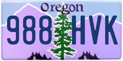 OR license plate 988HVK
