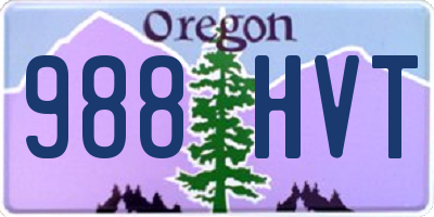 OR license plate 988HVT