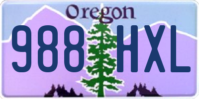 OR license plate 988HXL