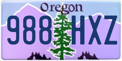 OR license plate 988HXZ