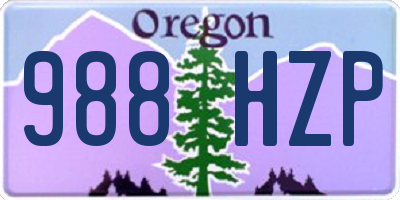 OR license plate 988HZP