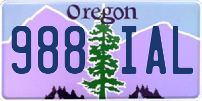 OR license plate 988IAL