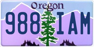 OR license plate 988IAM