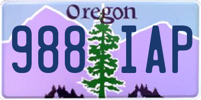 OR license plate 988IAP