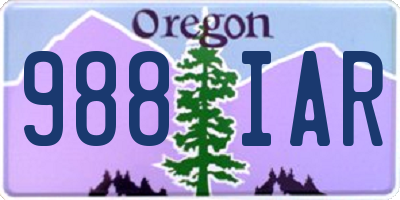 OR license plate 988IAR
