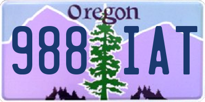 OR license plate 988IAT