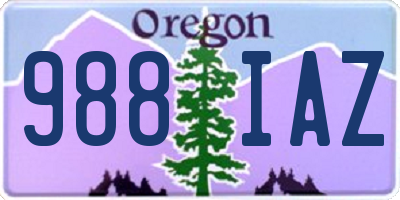 OR license plate 988IAZ