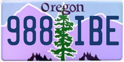 OR license plate 988IBE