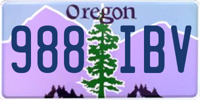OR license plate 988IBV