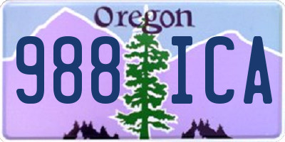 OR license plate 988ICA