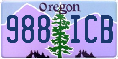 OR license plate 988ICB