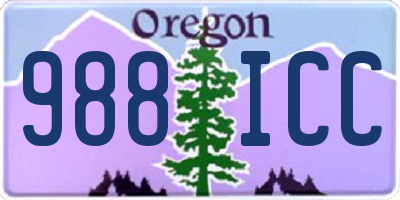 OR license plate 988ICC