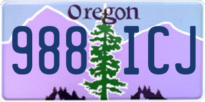 OR license plate 988ICJ