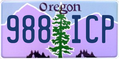 OR license plate 988ICP