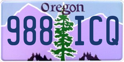OR license plate 988ICQ