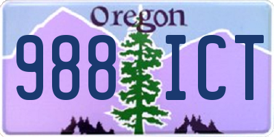 OR license plate 988ICT