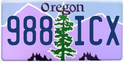 OR license plate 988ICX