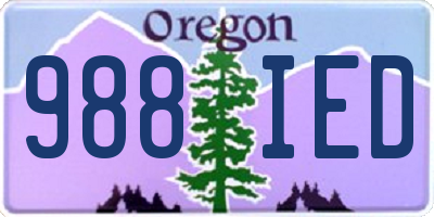 OR license plate 988IED