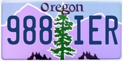 OR license plate 988IER