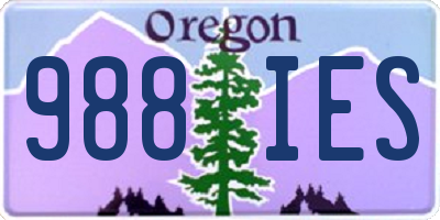 OR license plate 988IES