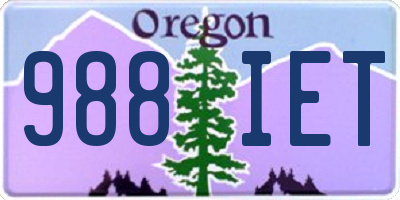 OR license plate 988IET
