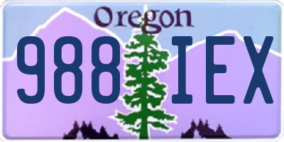 OR license plate 988IEX