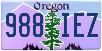 OR license plate 988IEZ