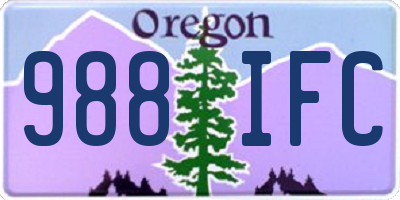 OR license plate 988IFC