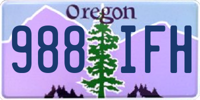 OR license plate 988IFH