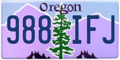 OR license plate 988IFJ