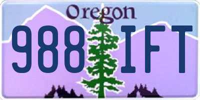 OR license plate 988IFT