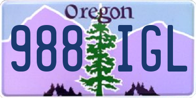 OR license plate 988IGL