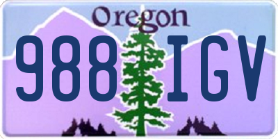 OR license plate 988IGV