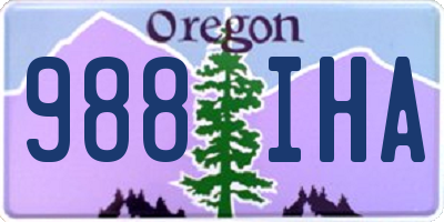 OR license plate 988IHA