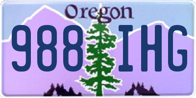 OR license plate 988IHG