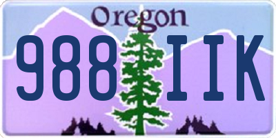 OR license plate 988IIK
