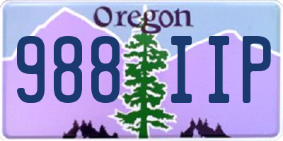 OR license plate 988IIP