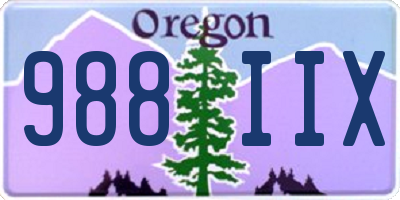 OR license plate 988IIX