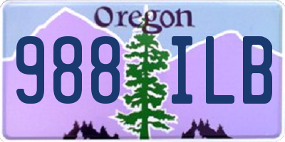 OR license plate 988ILB