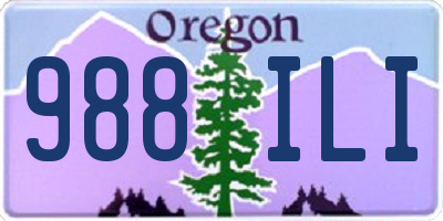 OR license plate 988ILI