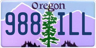 OR license plate 988ILL