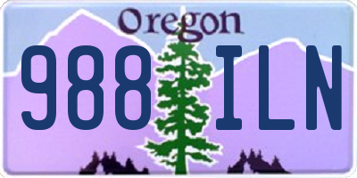 OR license plate 988ILN