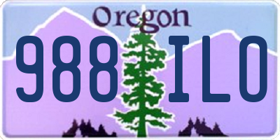 OR license plate 988ILO