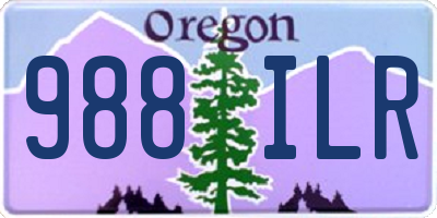 OR license plate 988ILR